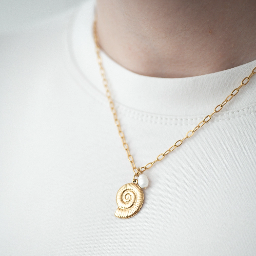 Shield Necklace Detail